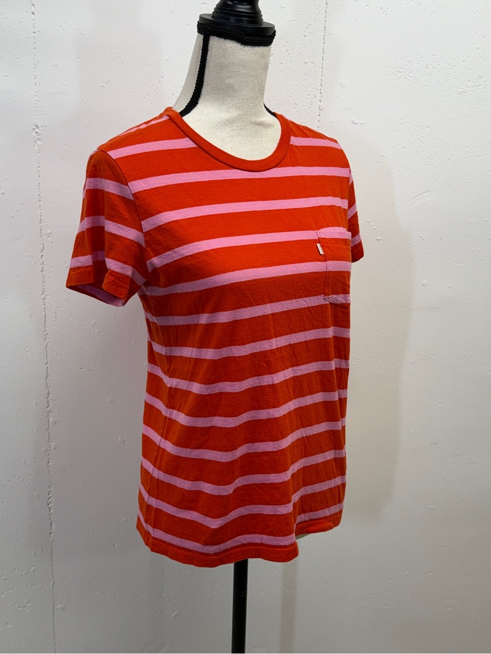 Levi's Red and Pink Striped Short Sleeve Tee - Picture 3 of 11